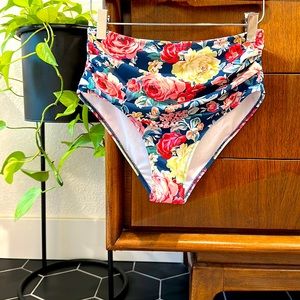 Beachsissi high waist floral swim bottom